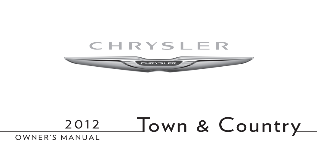 2012 Chrysler Town and Country Owners Manual Image