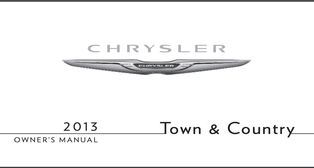 2013 Chrysler Town and Country Owners Manual Image