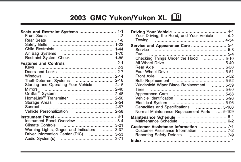 2003 GMC Yukon/Yukon XL Image