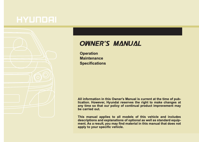 2016 Hyundai Azera Owner’s Manual Image