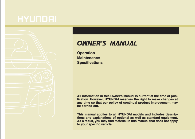 2014 Hyundai Elantra Coupe MD Owner’s Manual Image