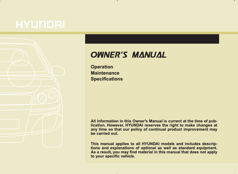 2015 Hyundai Elantra Owner’s Manual Image