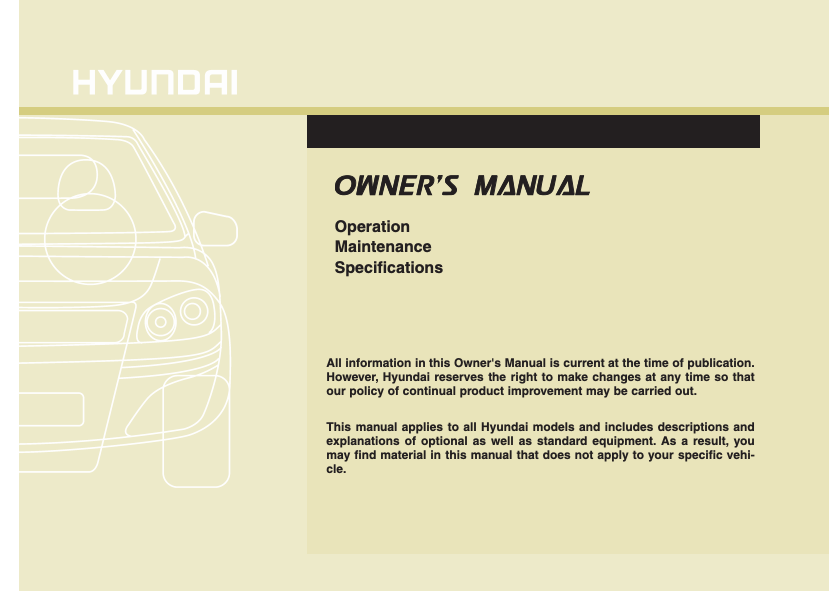 2011 Hyundai Santa Fe Owner’s Manual Image