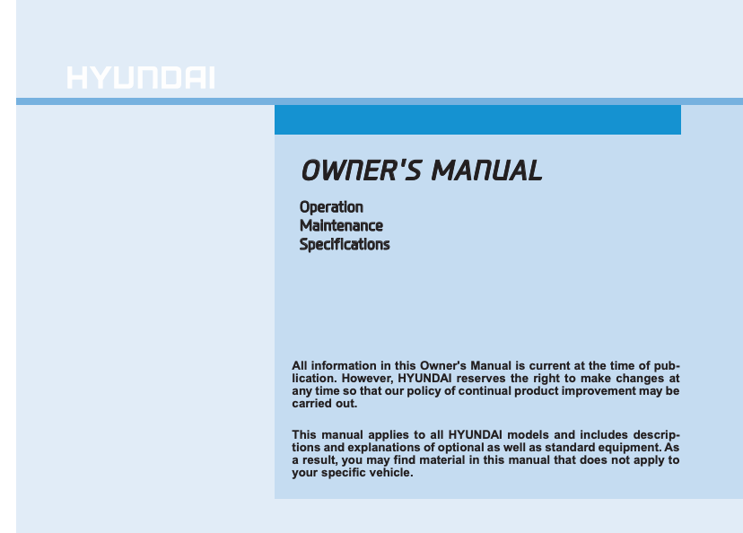 2015 Hyundai Santa Fe Owner’s Manual Image