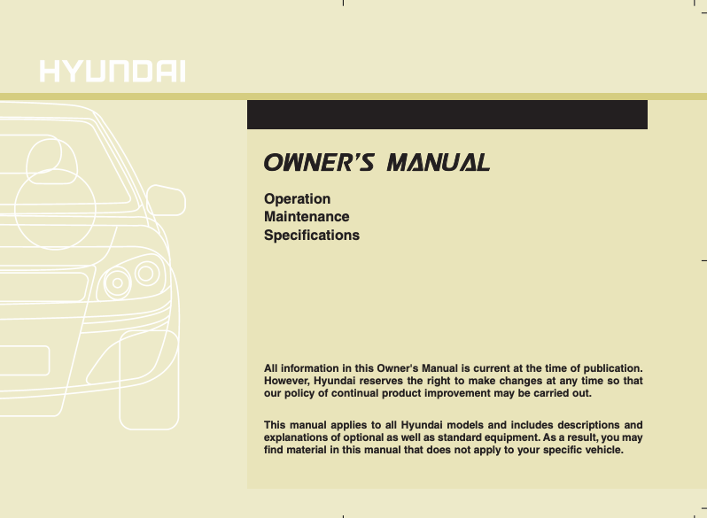 2014 Hyundai Sonata Owner’s Manual Image