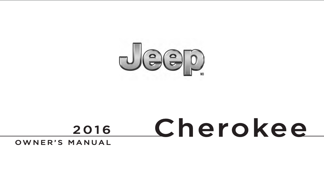 2016 Jeep Cherokee Owner’s Manual Image