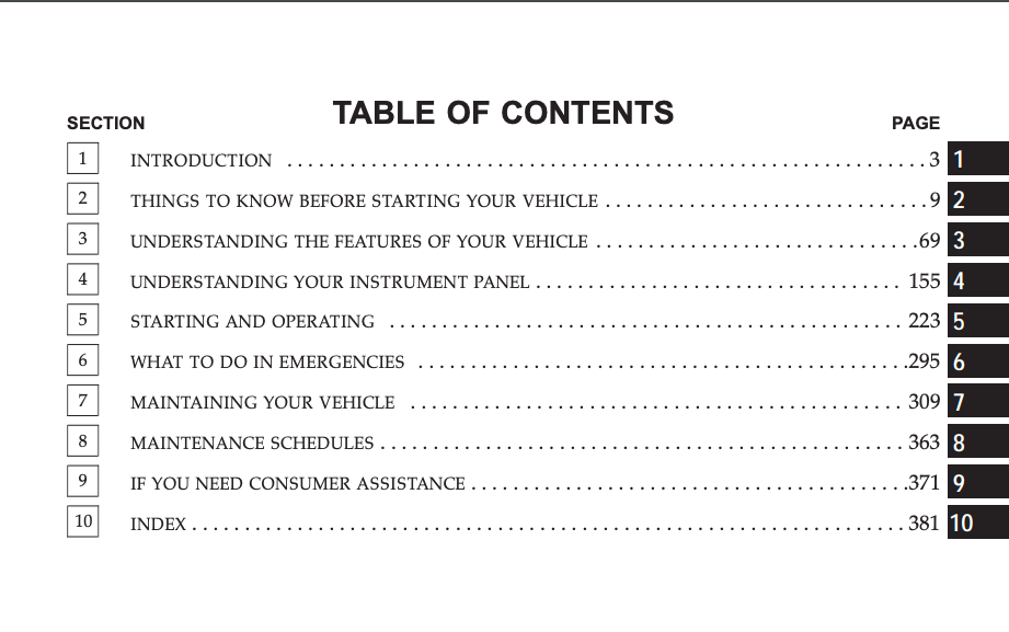2008 Jeep Compass Owner’s Manual Image