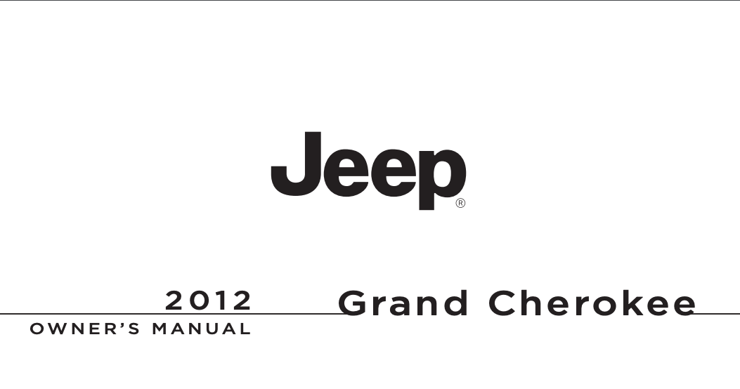 2012 Jeep Grand Cherokee Owner’s Manual Image