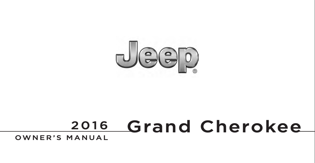 2016 Jeep Grand Cherokee Owner’s Manual Image