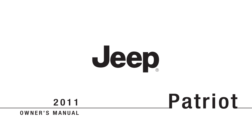 2011 Jeep Patriot Owner’s Manual Image