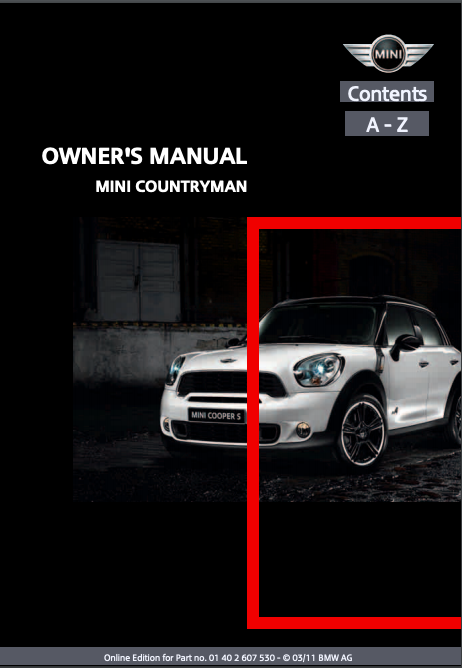 2011 Mini Countryman Owner’s Manual Image