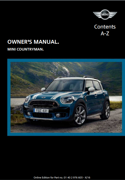 2017 Mini Countryman Owner’s Manual Image