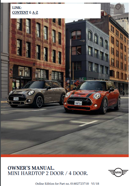 2019 Mini Hardtop 2-door/ 4-door Owner’s Manual Image