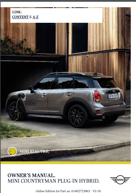 2019 Mini SE Countryman Owner’s Manual Image