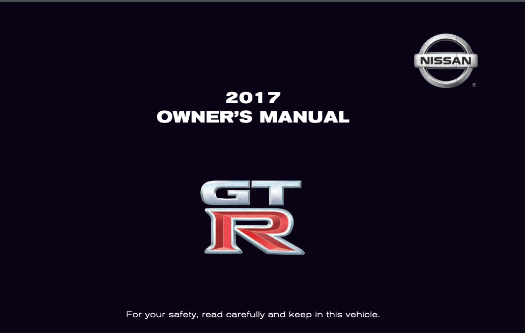 2017 Nissan GT-R Owner’s Manual Image