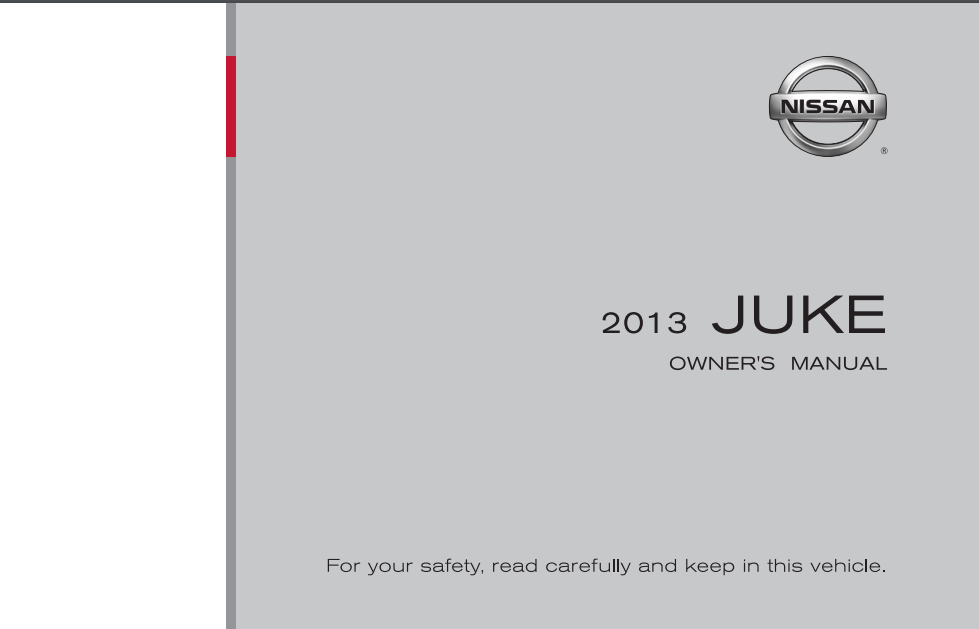 2013 Nissan Juke Owner’s Manual and Maintenance Information Image