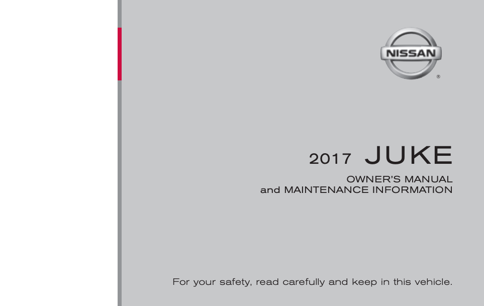 2017 Nissan Juke Owner’s Manual and Maintenance Information Image