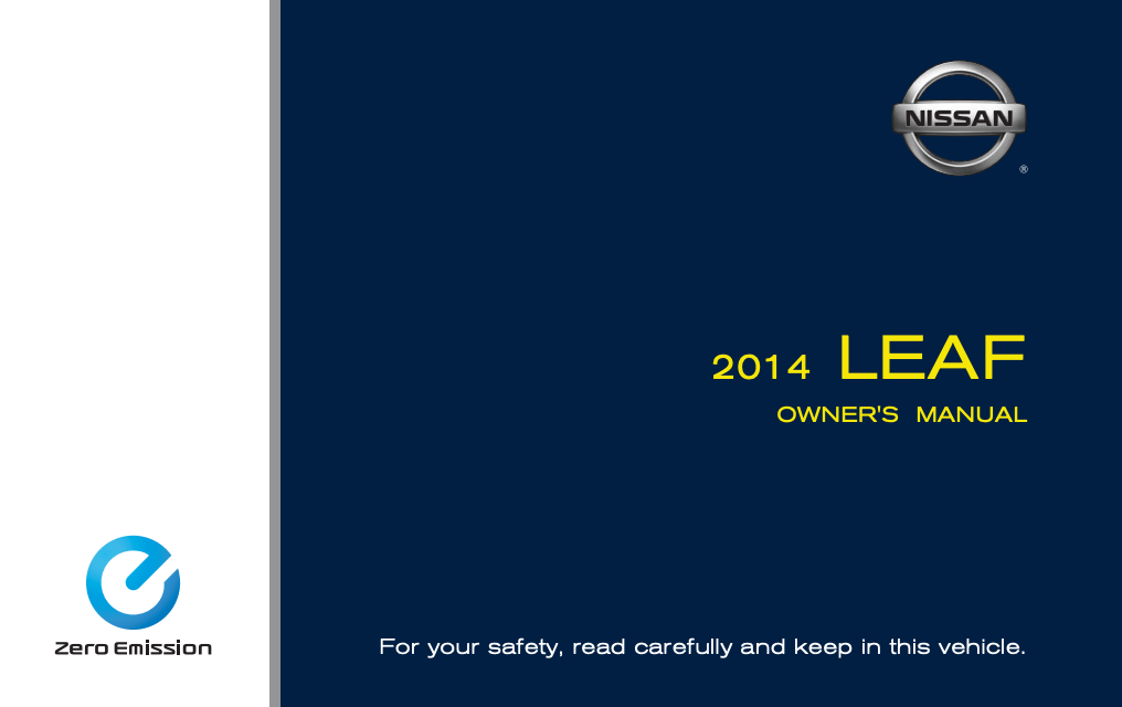 2014 Nissan LEAF Owner’s Manual Image