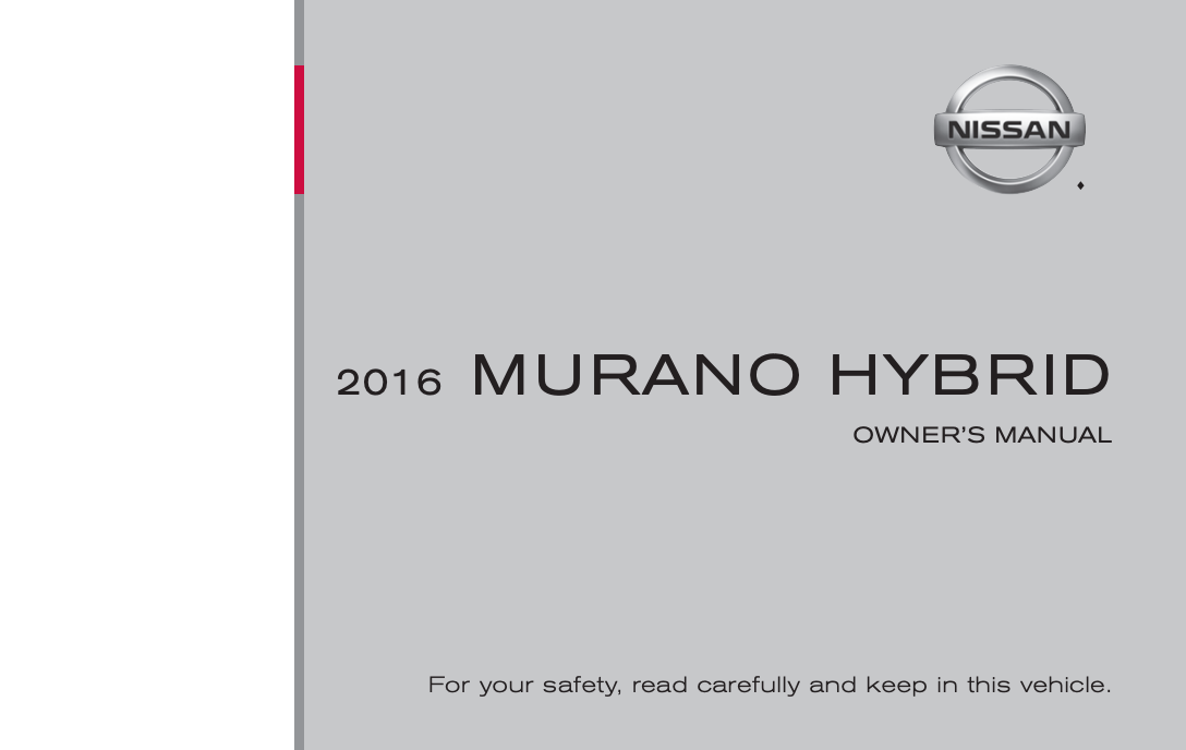 2016 Nissan Murano Hybrid Owner’s Manual Image
