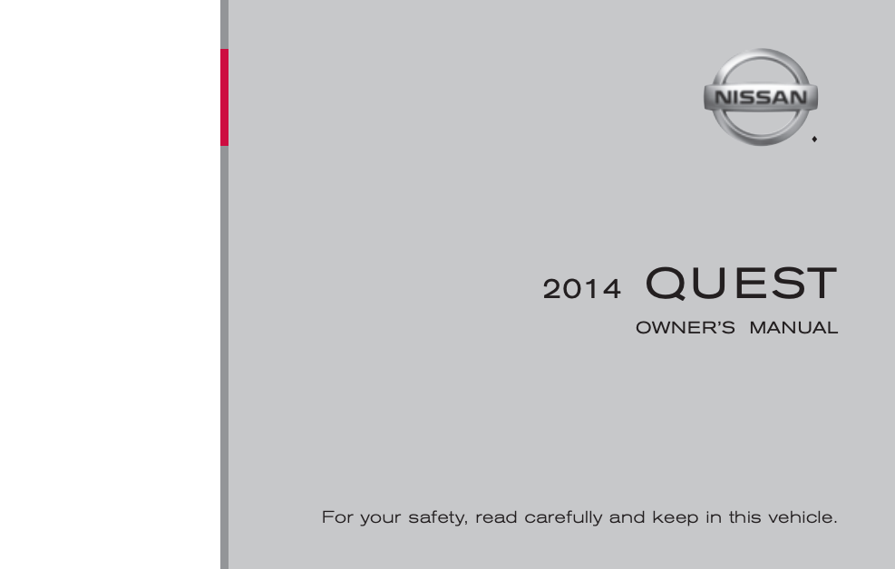2014 Nissan Quest Owner’s Manual Image