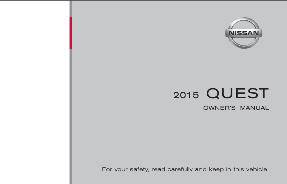 2015 Nissan Quest Owner’s Manual Image