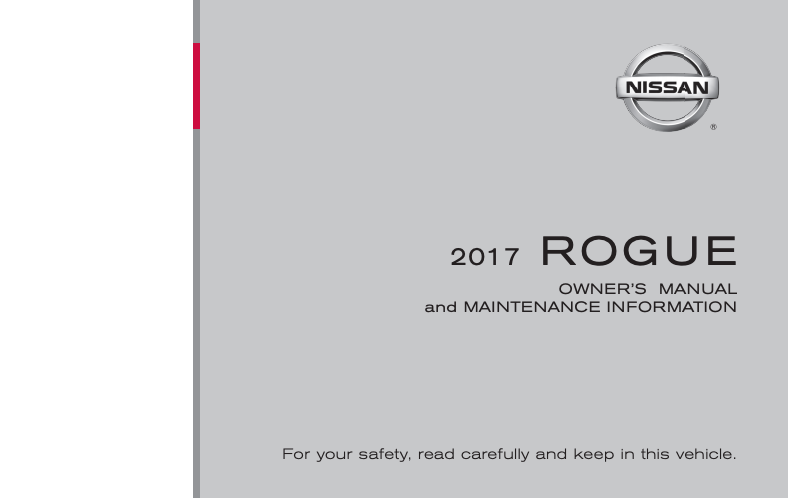 2017 Nissan Rogue Owner’s Manual and Maintenance Information Image