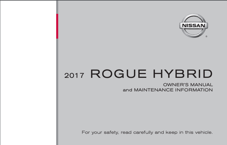 2017 Nissan Rogue Hybrid Owner’s Manual and Maintenance Information Image