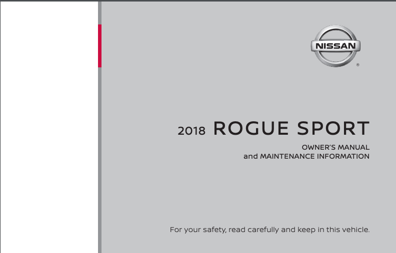 2018 Nissan Rogue Sport Owner’s Manual and Maintenance Information Image