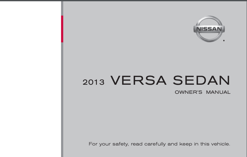 2013 Nissan Versa Sedan Owner’s Manual Image