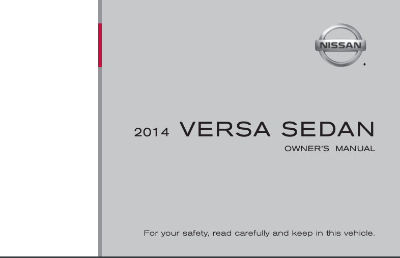 2014 Nissan Versa Sedan Owner’s Manual Image