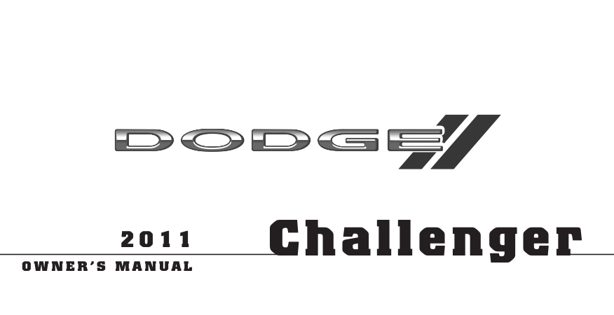 2011 Dodge Challenger Owner’s Manual Image