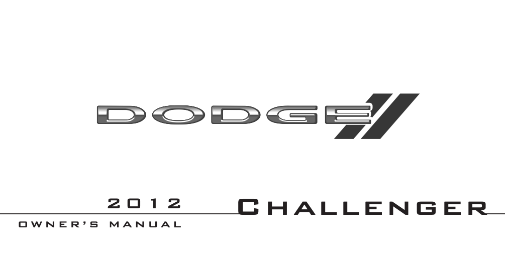 2012 Dodge Challenger Owner’s Manual Image