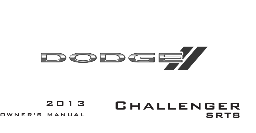 2013 Dodge Challenger Owner’s Manual Image
