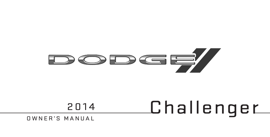 2014 Dodge Challenger Owner’s Manual Image