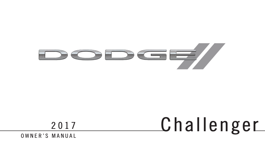 2017 Dodge Challenger Owner’s Manual Image