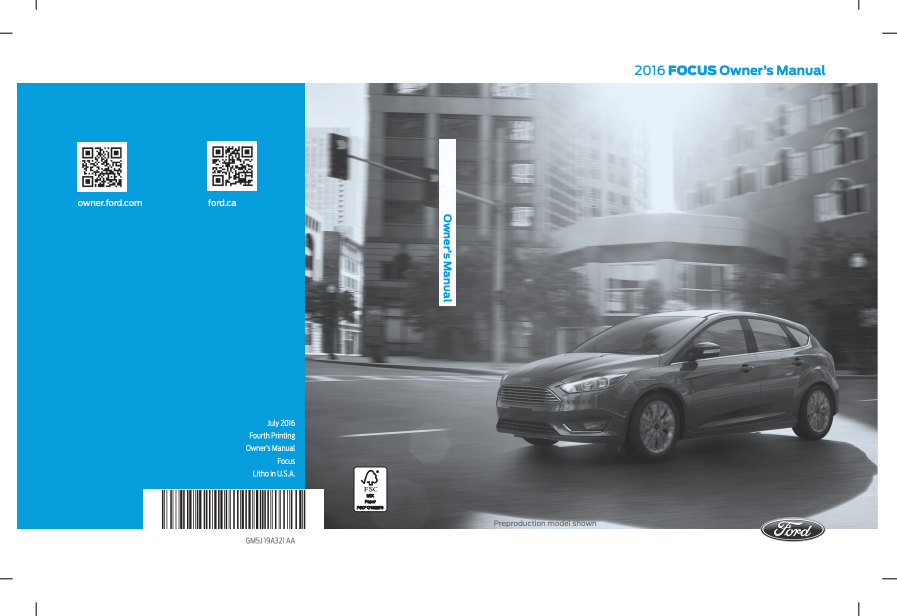 2016 Ford Focus Owner’s Manual Image