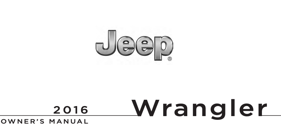 2016 Jeep Wrangler Owner’s Manual Image