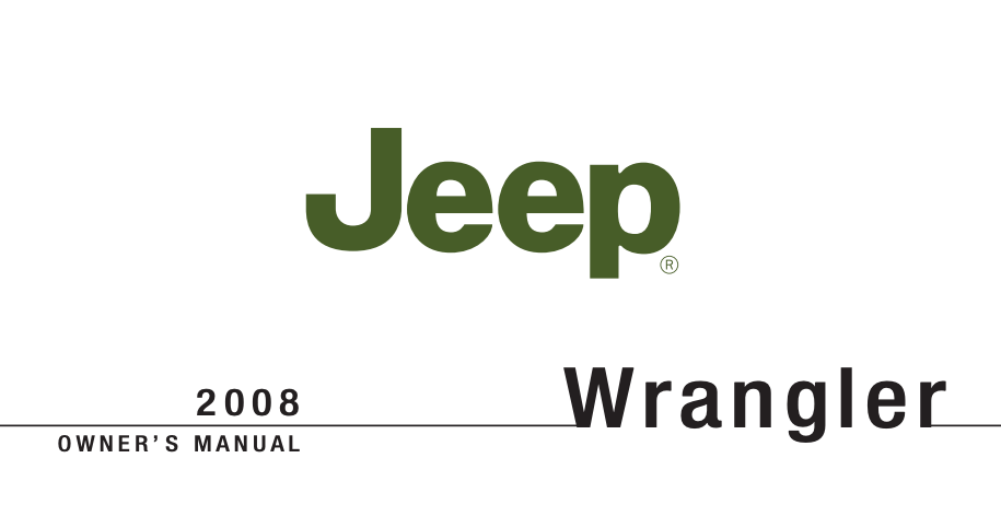 2008 Jeep Wrangler Owner’s Manual Image