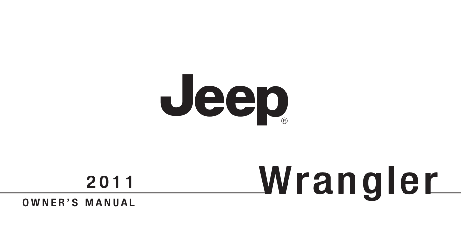 2011 Jeep Wrangler and Wrangler Unlimited Owner’s Manual Image