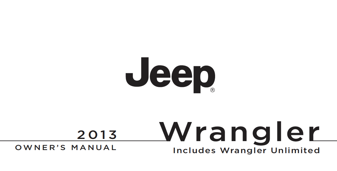 2013 Jeep Wrangler and Wrangler Unlimited Owner’s Manual Image