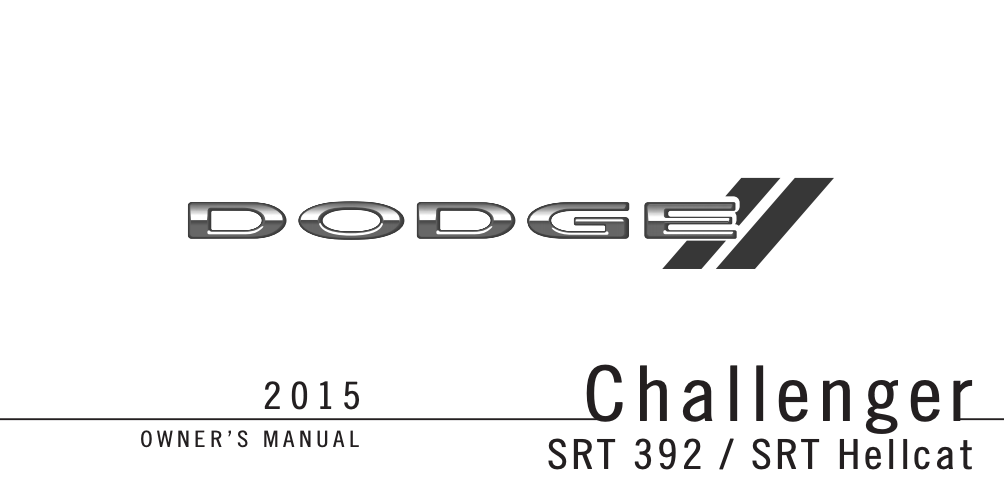 2015 Dodge Challenger Owner’s Manual Image