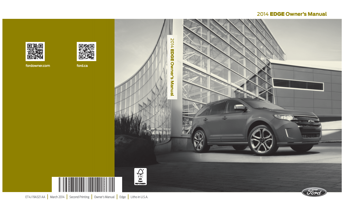 2014 Ford Edge Owner’s Manual Image