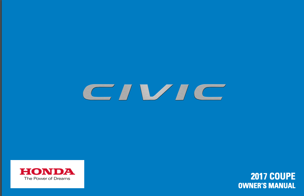 2017 Honda Civic Coupe Owner’s Manual (2-door) Image
