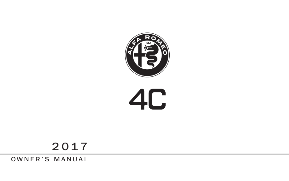 2017 Alfa Romeo 4C Spider Owners Manual Image