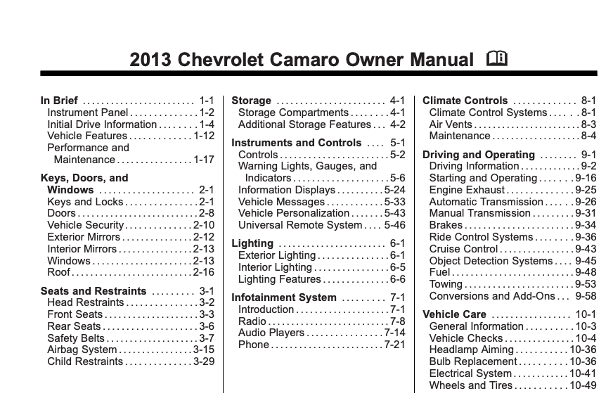 2013 Chevrolet Camaro Image