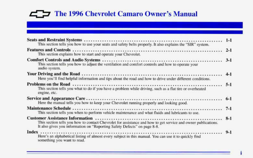 1996 Chevrolet Camaro Image