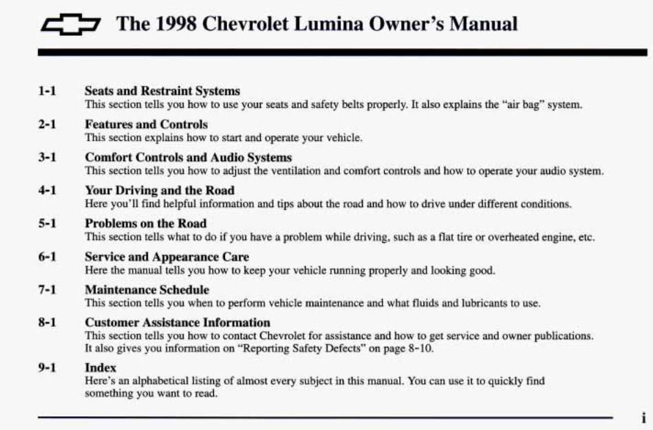 1998 Chevrolet Lumina Image