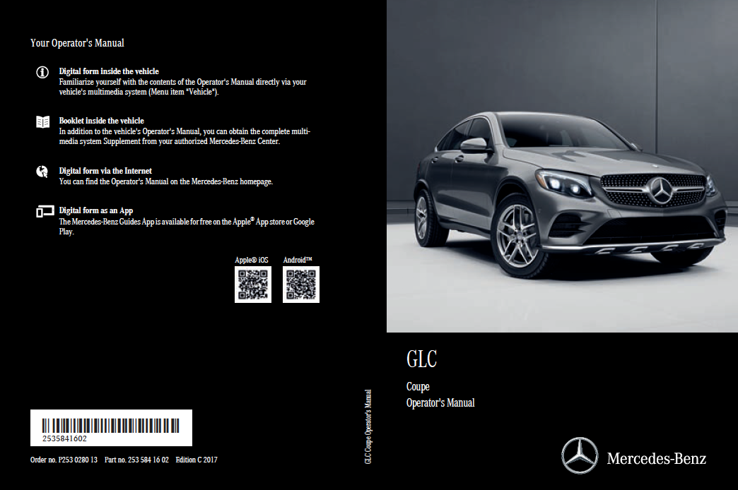 2017 Mercedes Benz GLC Coupe Owners Manual Image