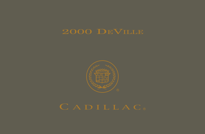 2000 Cadillac DeVille owner’s manual Image