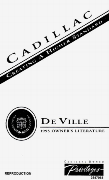 1995 Cadillac DeVille owner’s manual Image